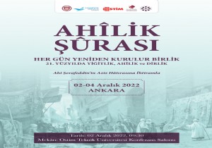 TYB Ankara’da “Ahîlik Şûrası” düzenleyecek